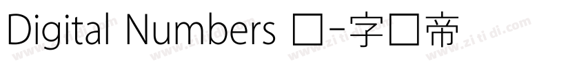 Digital Numbers 细字体转换